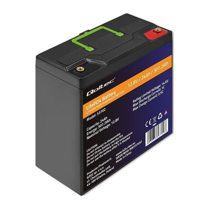 Qoltec Akumulator Lifepo4 Lifepo4 Litowo-Zelazowo-Fosforanowy  12.8v  24ah  307.2wh  Bms