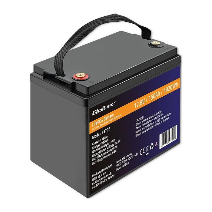 Qoltec Akumulator Lifepo4 Litowo-Zelazowo-Fosforanowy  12.8v  150ah  1920wh Bms