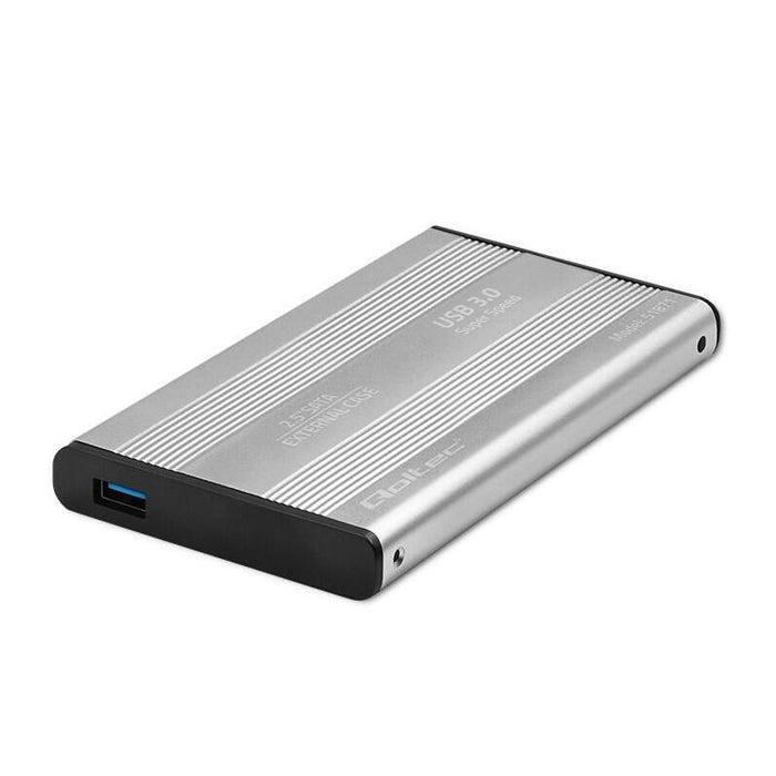 Qoltec Aluminiowa Obudowa  Kieszen Do Dysków Hdd Ssd 2.5" Sata3  Usb 3.0  Srebrny