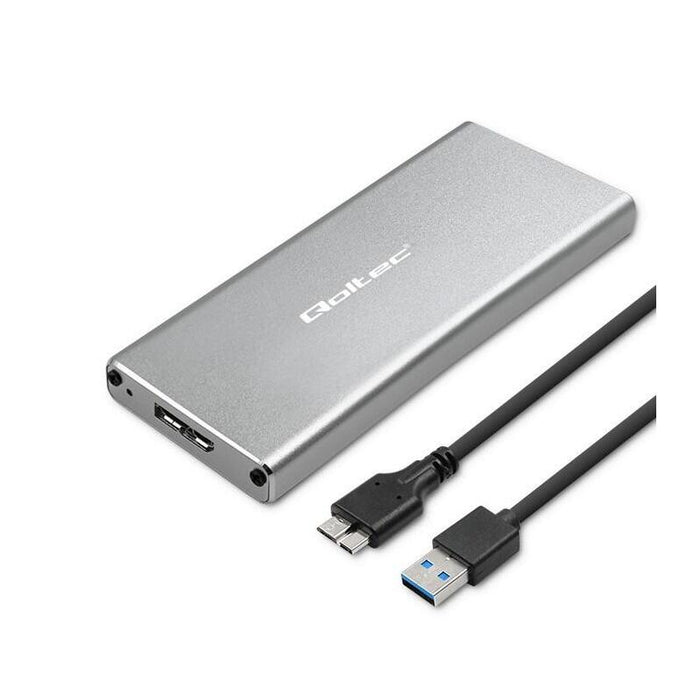 Qoltec Aluminiowa Obudowa  Kieszen Na Dysk M.2 Ssd  Sata  Ngff  Usb 3.0  Super Speed 5gb/S  2tb  Srebrny