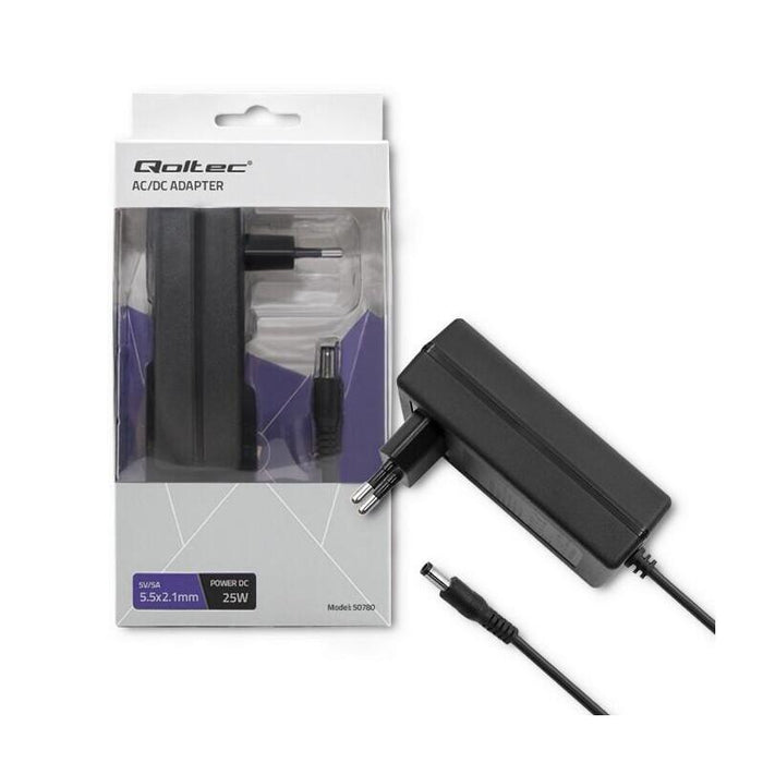 Qoltec Fuente De Alimentación 25w  5v  5a  5,5*2,1