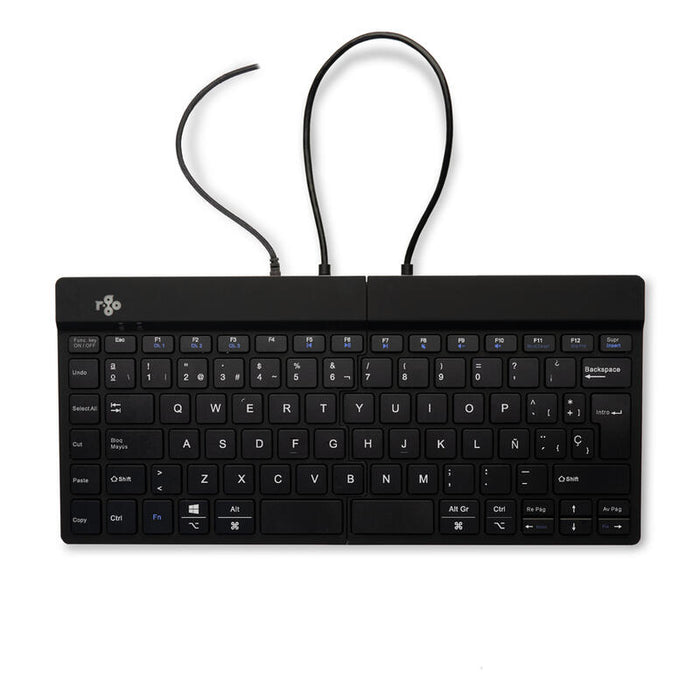 R-Go Tools R-Go Split Teclado Ergonómico, Qwerty [Es], Negro, Cableada