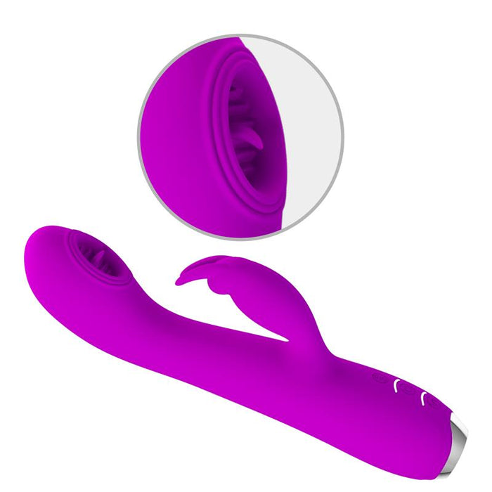 Pretty Love - Rachel Vibrador Recargable Con Succionador Morado