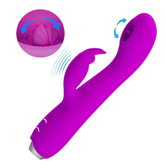 Pretty Love - Rachel Vibrador Recargable Con Succionador Morado