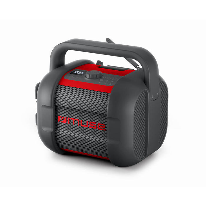 Radio Bluetooth Para El Lugar De Trabajo Muse M-968 Btr, Negro Y Rojo