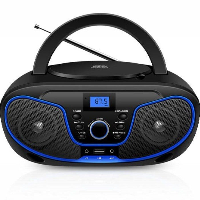 Radio Cd Aiwa Dw3012 4w Negro Y Azul