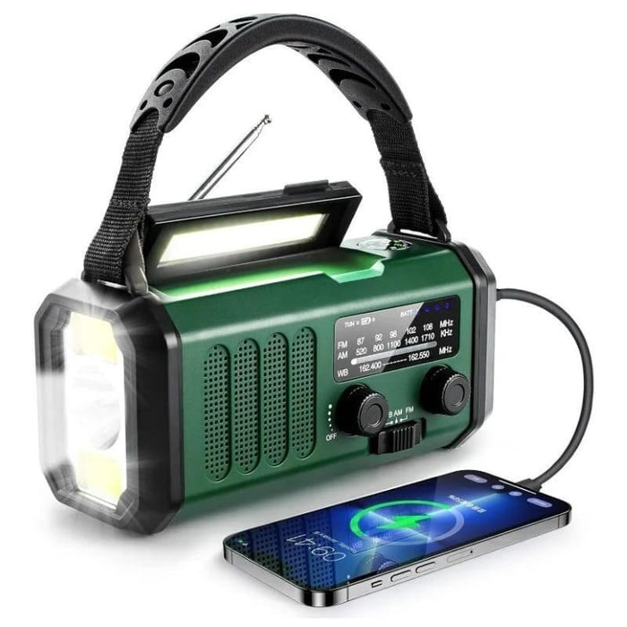 Radio E30 10000 Mah Verde - Radio De Emergencia