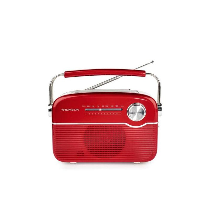 Thomson Radio Solar Portatil Retro Rts450bt - Fm - Carga Por Energia Solar O Usb-C - Antena Telescopica - Bluetooth -