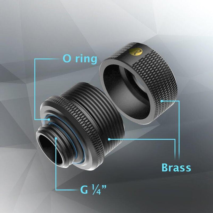 Raijintek Pelias D141806, 14mm - 6er-Pack, Negro