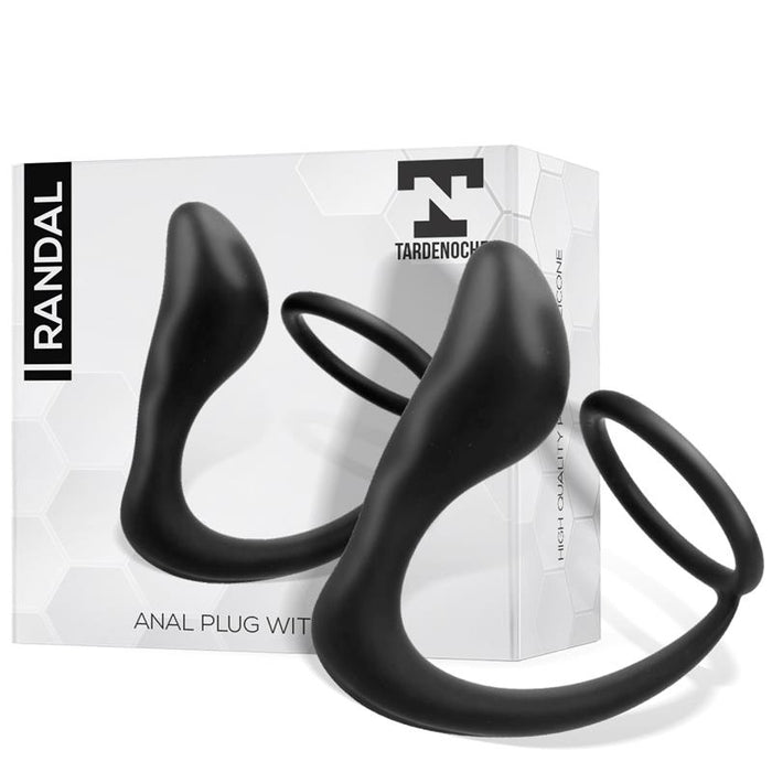 Randal Plug Anal Con Anillo Para El Pene Silicona Negro