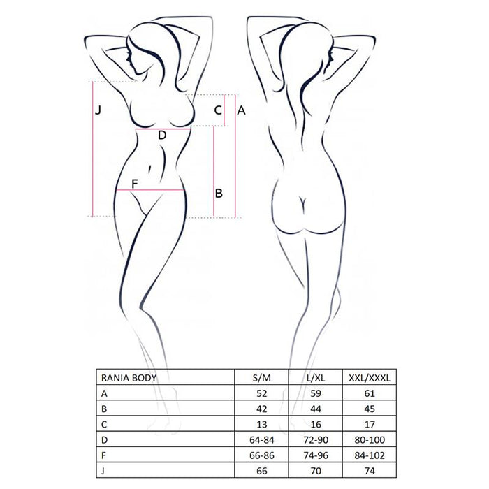 Body Rania  Negro Talla (Interno):S/M