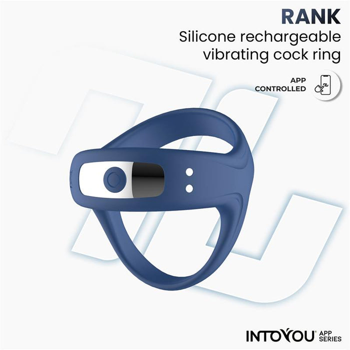 Rank Anillo Vibrador Con App Azul