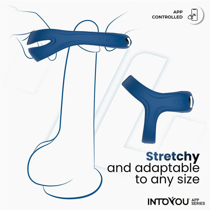 Rank Anillo Vibrador Con App Azul