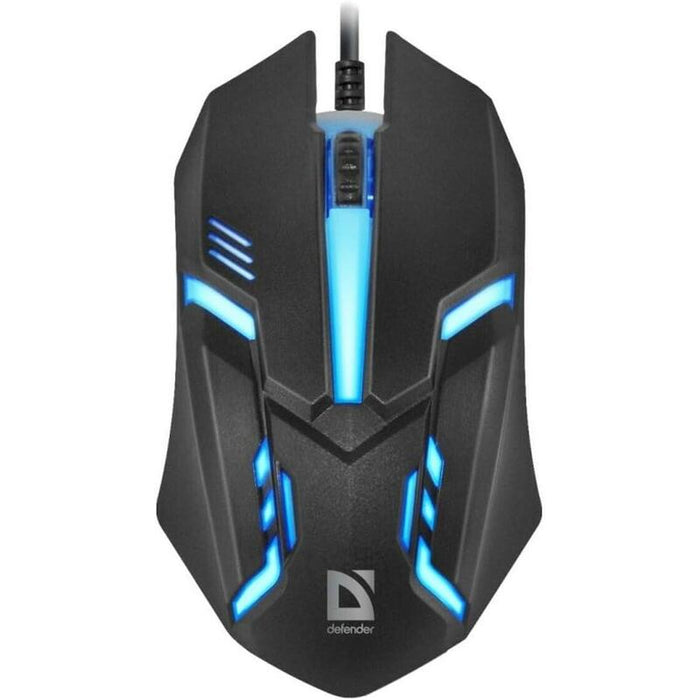 Raton Gaming Defender Cyber Mb-560l Negro 7 Colores 1200dpi 3p