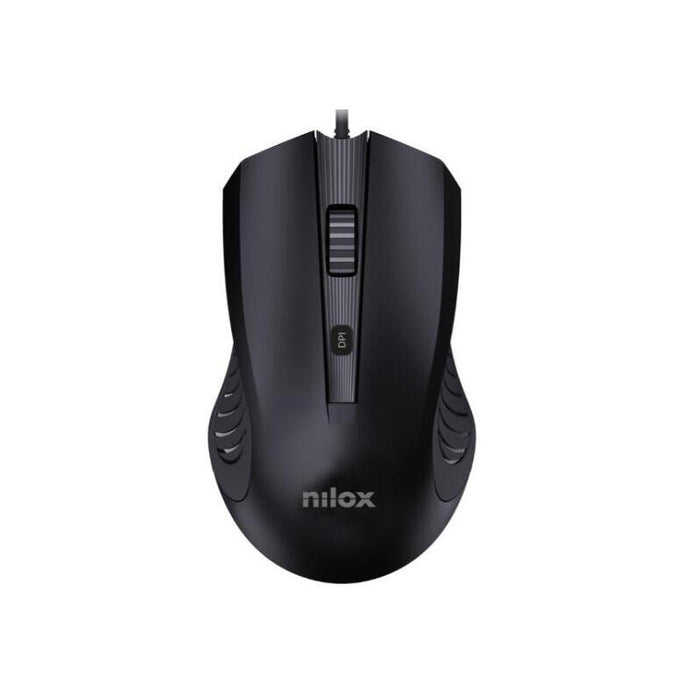 Ratón Usb Con Cable, Negro - Nilox