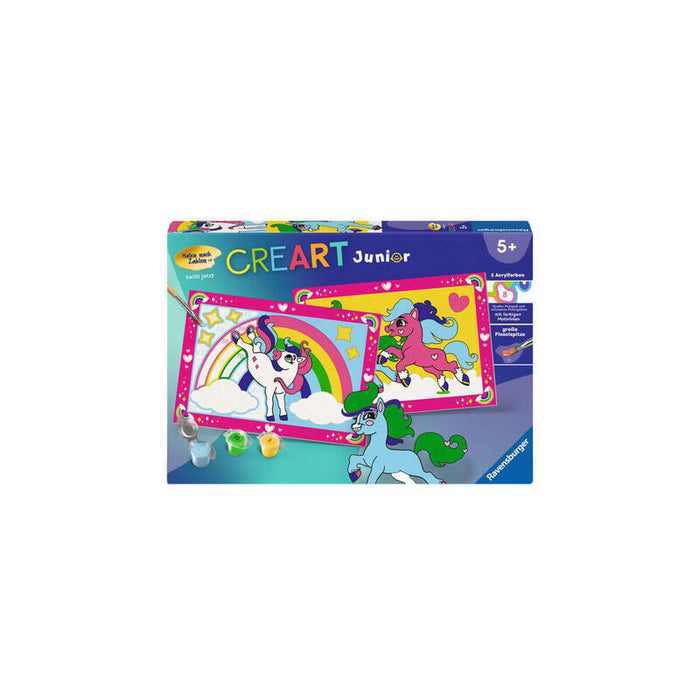 Ravensburger Creart Junior - Magic Ponies With Rainbow, Pintura 23983