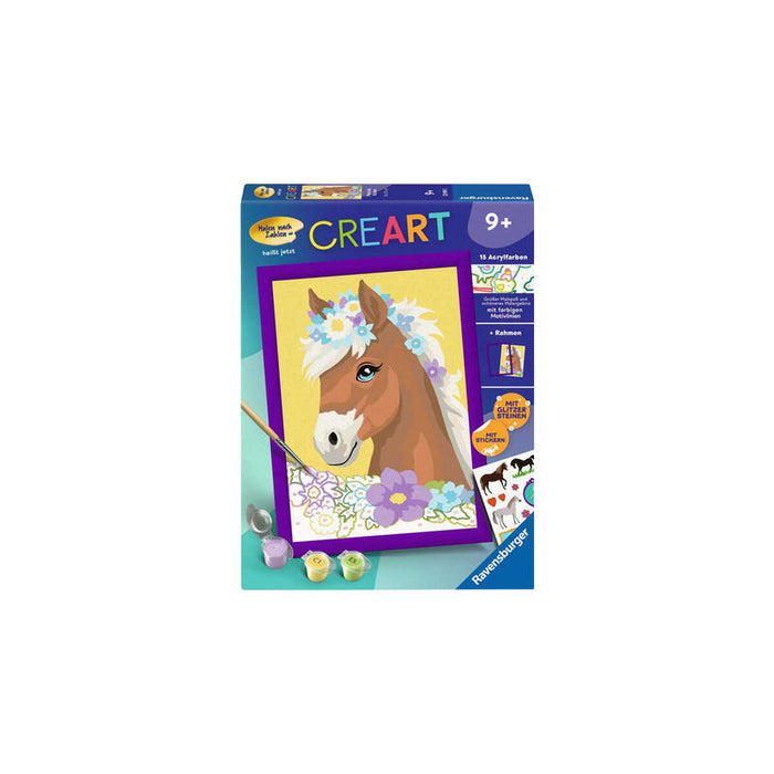 Ravensburger Creart - Caballo Con Flores, Pintura 23999