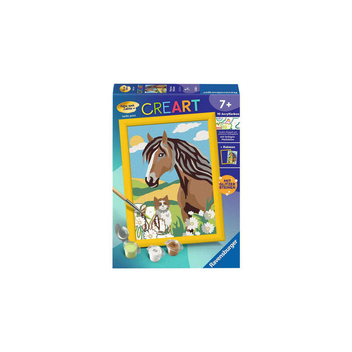 Ravensburger Creart - Caballo Y Gatito, Pintura 25886