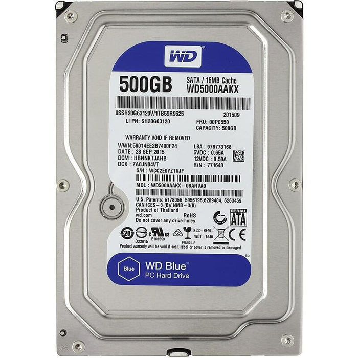 Reacondicionado Hd Wd 500gb Sata  Wd5000aakx 6m Garantia
