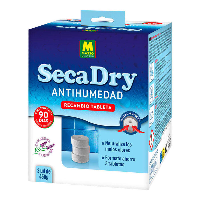 Recambio Secadry Antihumedad Tableta, 3 X 450 G