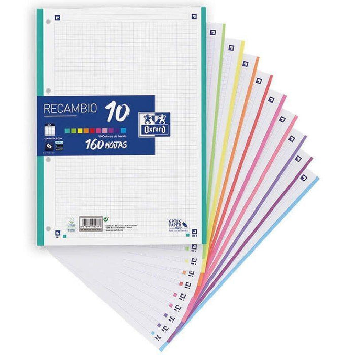 Recambios De Cuaderno Oxford Classic 400106627 A4-A4+ 160 Hojas Colores Vivos