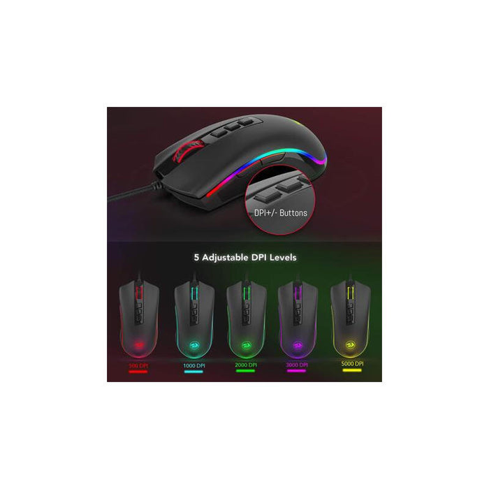Redragon M711 Cobra Ratón Usb Tipo A Óptico 10000 Dpi Mano Derecha