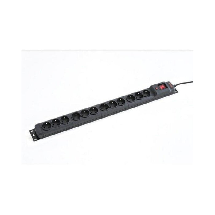 Regleta  Armac M12 16 25 Cz Surge Protection Multi 12m 16a Rack 19 12 Outlets 2.5m Black