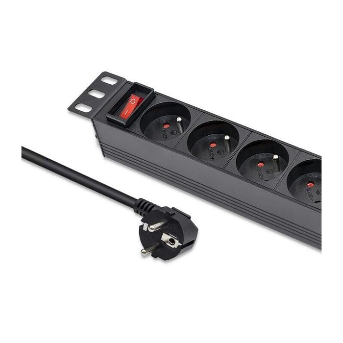 Regleta Qoltec 54602 Power Strip For Rack 10in 1u 16a Pdu 4xfrench 1.8m