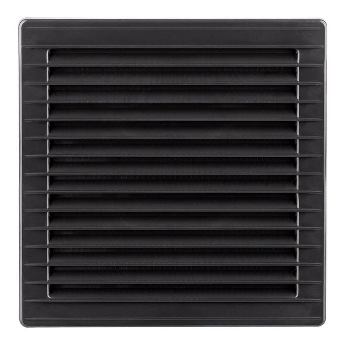 Rejilla Ventilación Cuadrada Empotrable Ajustable Ø 80-150 Con Mosquitera 170x170x11,5mm Abs Gris Antracita