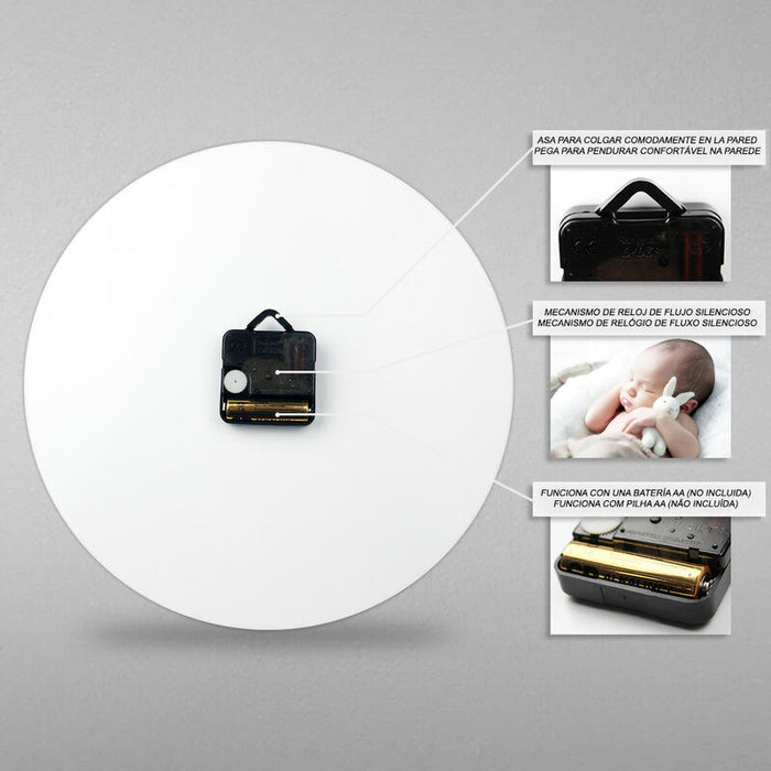 Reloj De Pared Leotec Brillo Spiderman 001 Negro