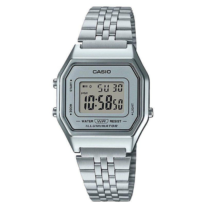 Reloj Digital Casio Vintage Iconic La680wea-7ef 33mm Gris Y Plata