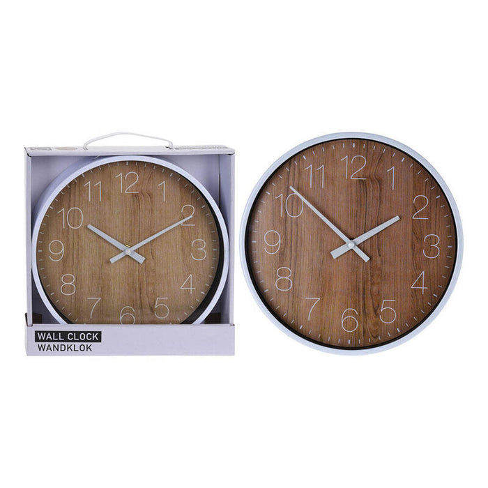 Reloj Para Pared Efecto Madera 25cm.