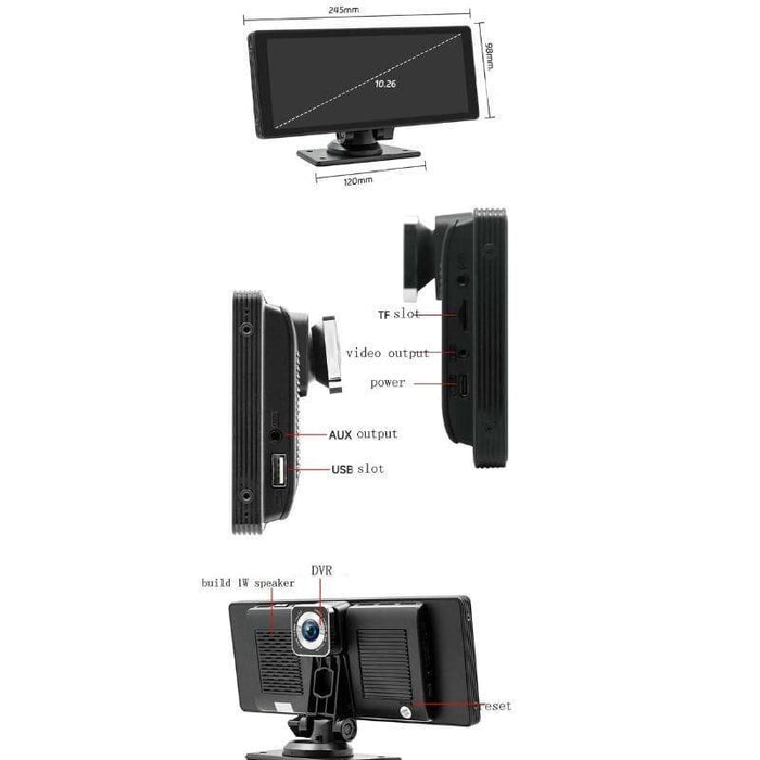 Reproductor  Sd9302 Negro Multimedia Para Coche