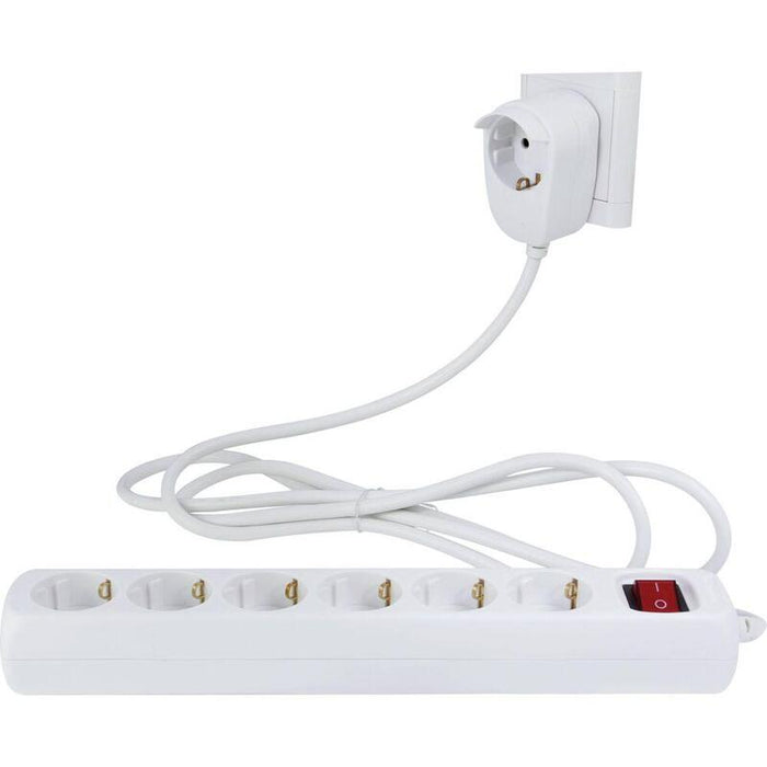 Rev Power Strip 6+1-Fach 2m White Powersplit + Switch