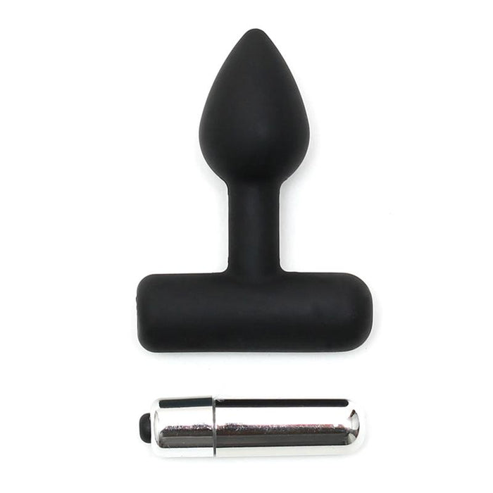 Rimba Latex Play Plug Anal Con Bala Vibradora Color Negro