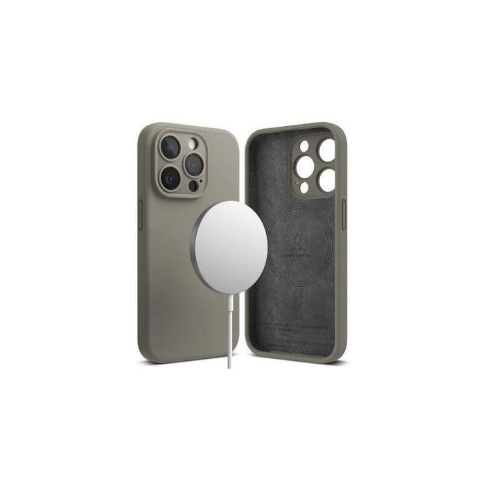 Ringke Iphone 15 Pro Case Silicone Magnetic Gray