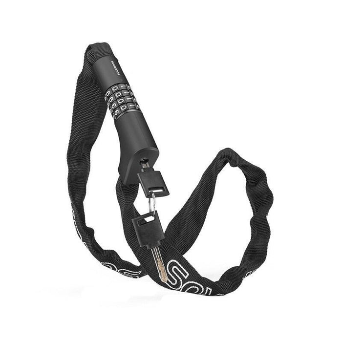 Rockbros Candado Para Bicicleta Con Combinación Y Llave, 0,95 M, Negro
