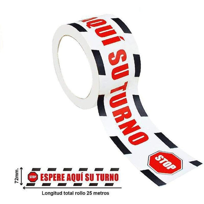 Rollo De Precinto Espere Su Turno