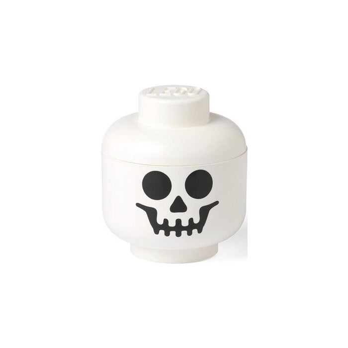 Room Copenhagen Lego Storage Head "Skeleton" Mini, Caja De Almacenamiento Blanco Negro 40330803