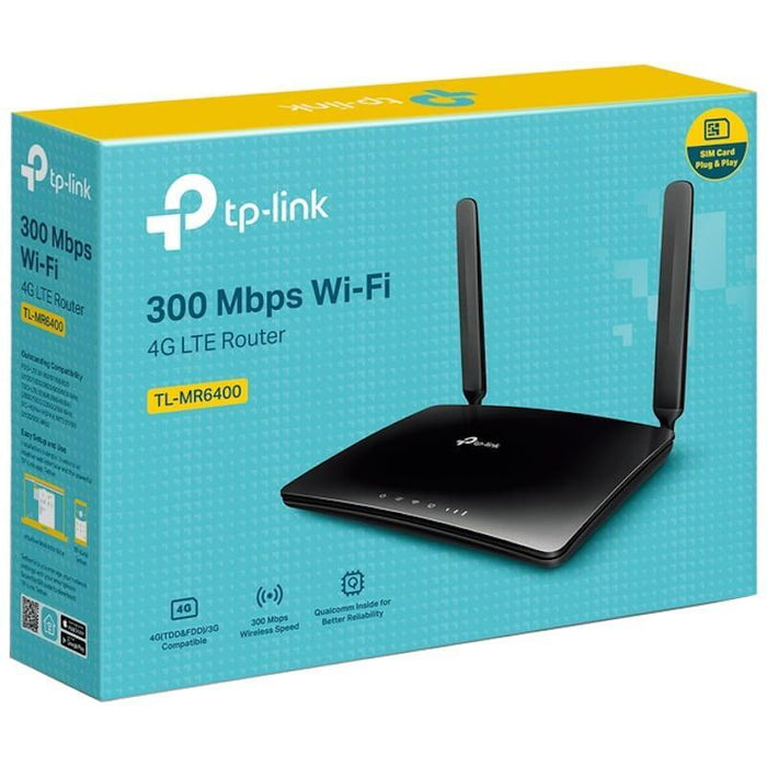 Router  Tp-Link Tl-Mr6400  Inalámbrico Ethernet Rápido Banda Única (2,4 Ghz) 4g Negro