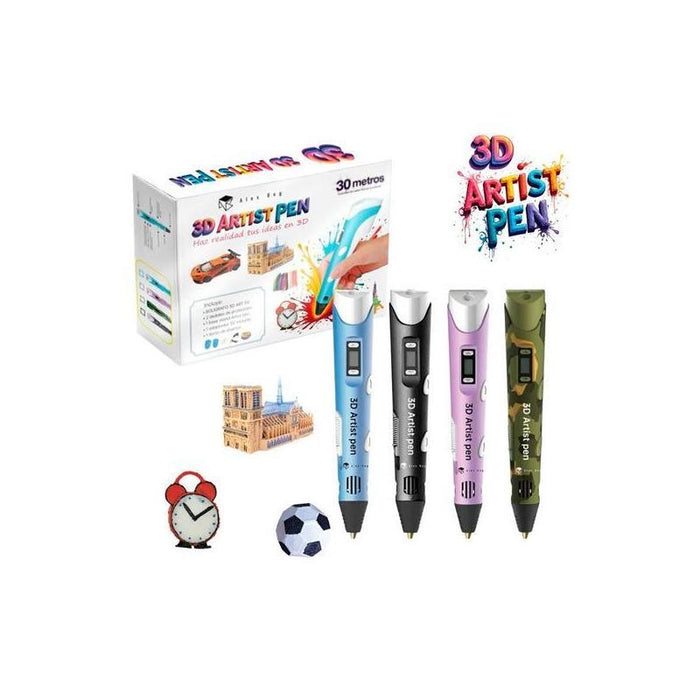 Roymart 3d Artist Pen C/ 6 Colores De Recambios 4 Colores