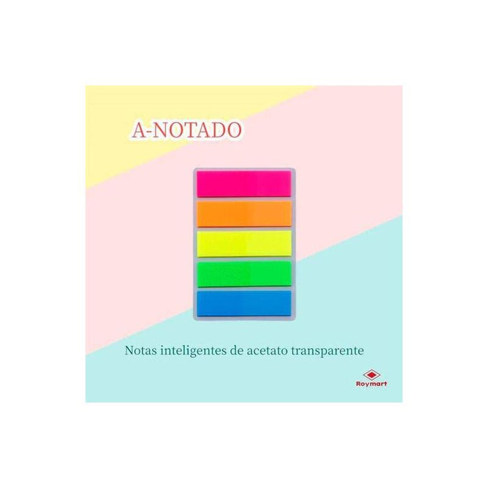 Roymart Notas Señaladoras Acetato Transparente Pack De 100 C/Surtidos