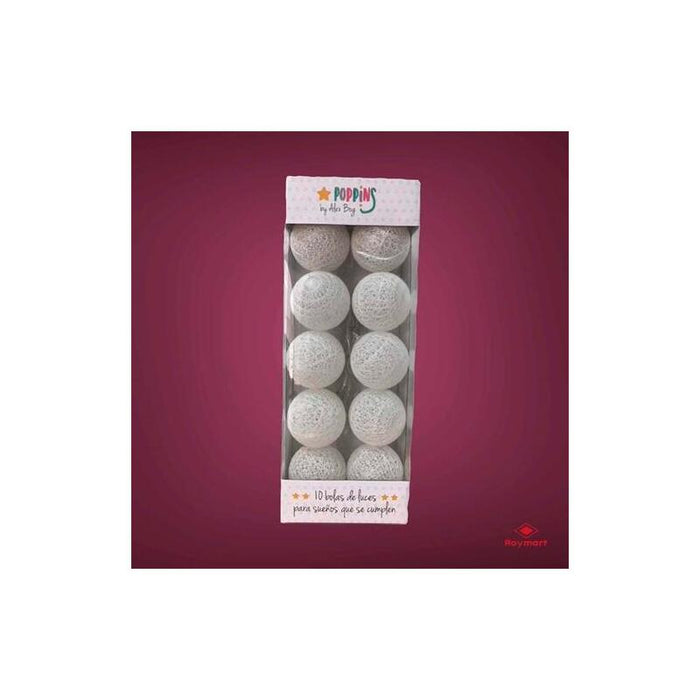 Roymart Set 10 Guirnaldas Poppins Blancas