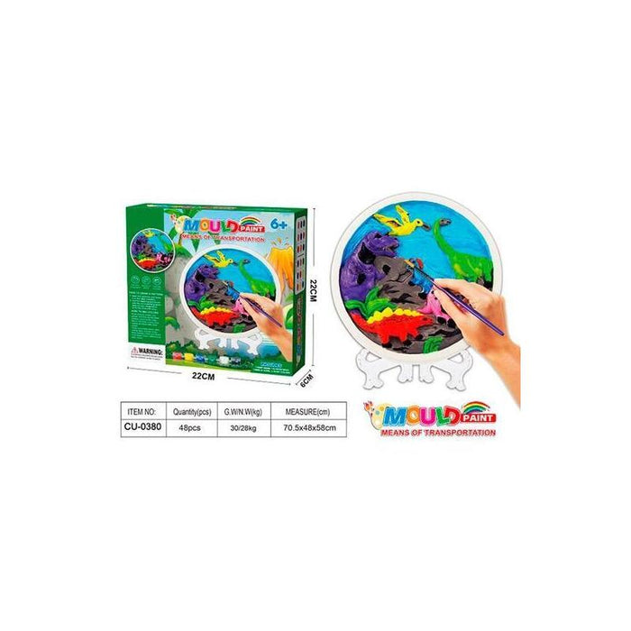 Roymart Set De Pintura Molde Dinosaurios
