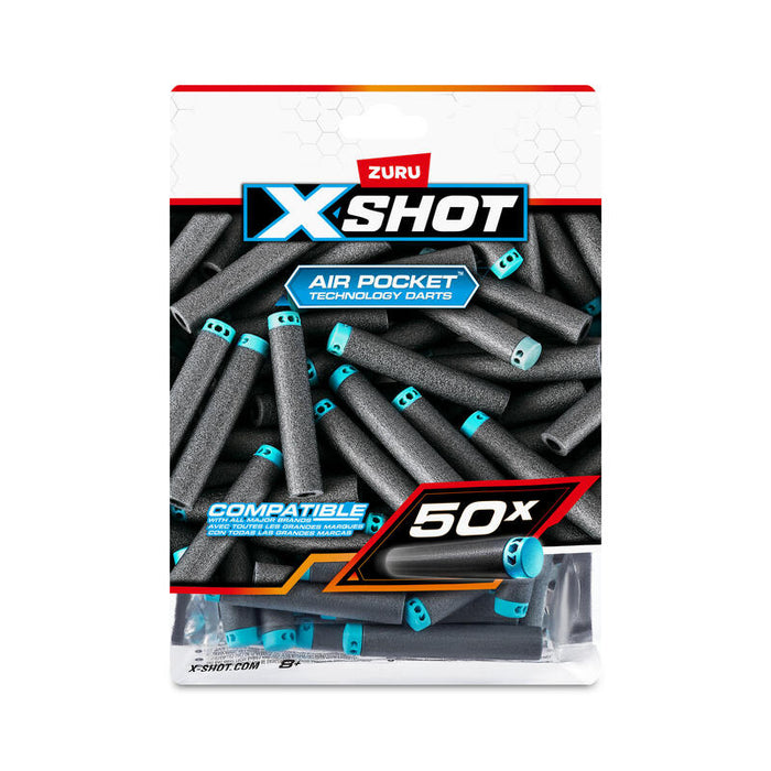 S001-X-Shot- Excel 50pk  Refill Darts Foilbag,Bu