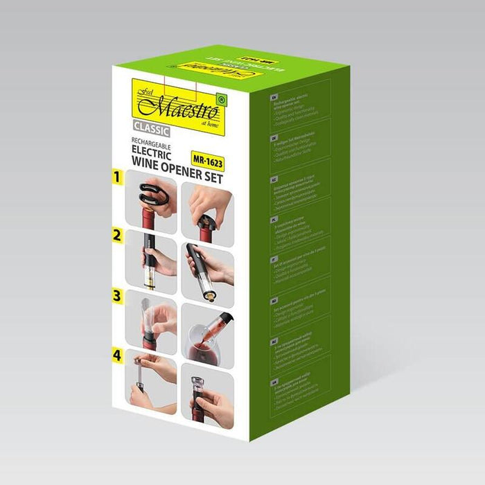 Sacacorchos Eléctrico Para Vino Maestro Mr-1623 Usb