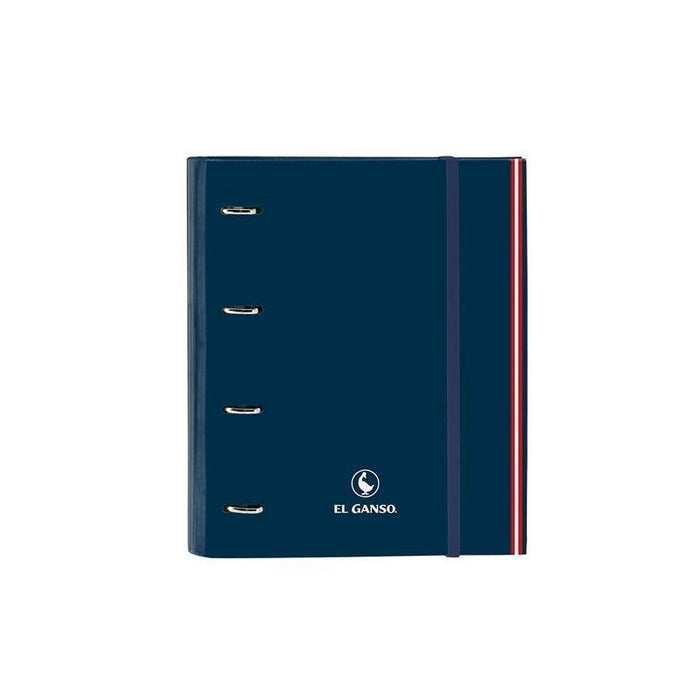 Safta Carpeta De Anillas 4x35mm A4 Recambio 100h 5x5mm C/Separadores T/Duras El Ganso "Classic" Azul