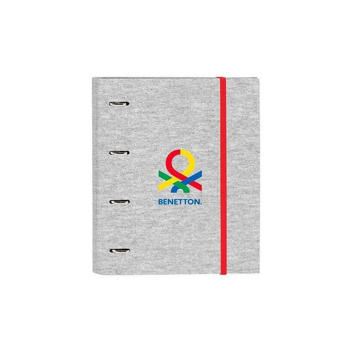 Safta Carpeta De Anillas 4x35mm C/Recambio 100h A4 T/Duras Forradas Cierre C/Goma Benetton "Pop"