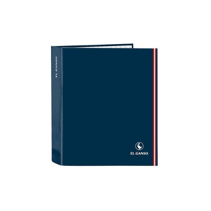 Safta Carpeta De Anillas 4x35mm Folio Lomo Ancho El Ganso "Classic" Azul
