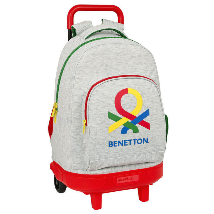 Safta Mochila Grande C/Ruedas Compact Extraíble Benetton "Pop"